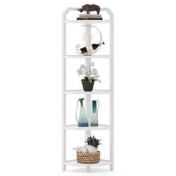 
5 Tier Corner Shelves, White