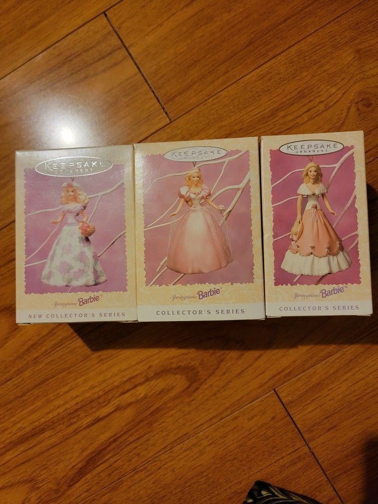 Keepsake Ornament: 1995, 1996, 1997 Springtime Barbie Collector's Series