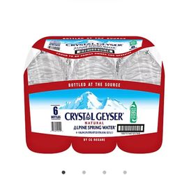 Crystal Geyser Water 6 pack of 1 gallon bottles