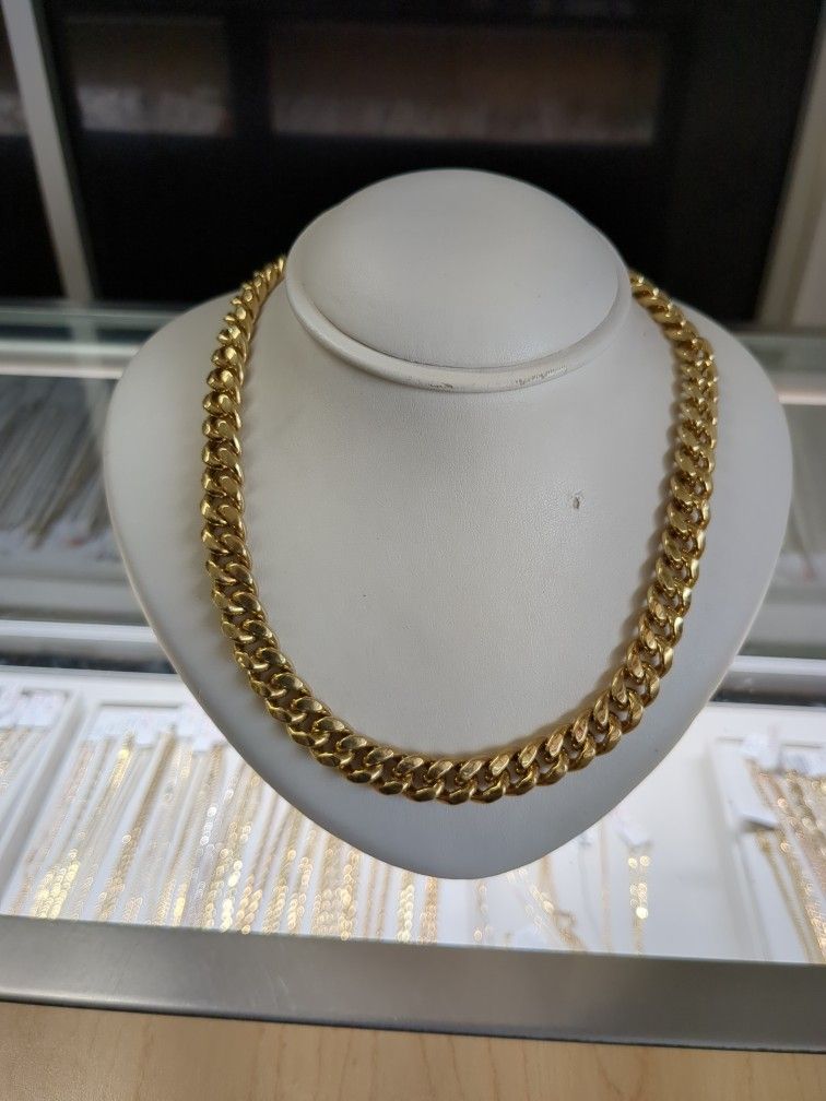 10k Gold Cuban Link Necklace 66.1 Grams 24 Long Layaway Available 10% Down If You Are Interested Please Ask For Maribel Thank You