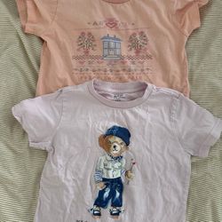 2 Polo Bear Ralph Lauren T-shirts Sz 5T