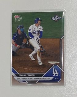 Freddie Freeman • 2025 MLB Topps Now card # 908 • Game 3 Walk-Off HR Seals 18 Inning Instant Classic