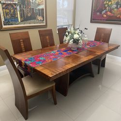 Beautiful Wood Dining Room Set For 8  