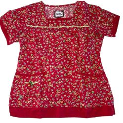 MARY ENGELBREIT Nursing Scrub Top S