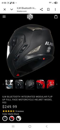 ILM Bluetooth Integrated Modular Flip up Full Face Motorcycle Helmet Model 953