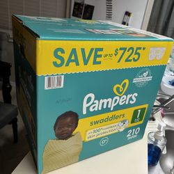 NEW Pampers Swaddlers Diapers Size 1 (210 Count)