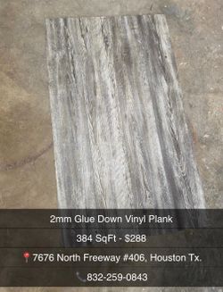 384 SqFt Glue Down Vinyl Plank