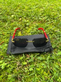 Cartier Red and Gold Glasses , Grey Tint