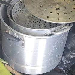 2 HUGE boiling pot set