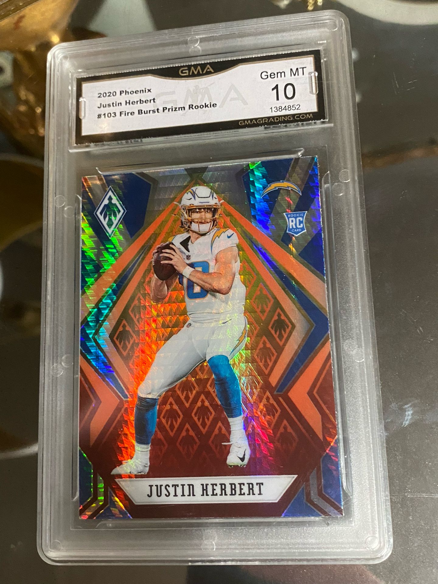 Justin Herbert Rookie Prizm Gem Mint 10