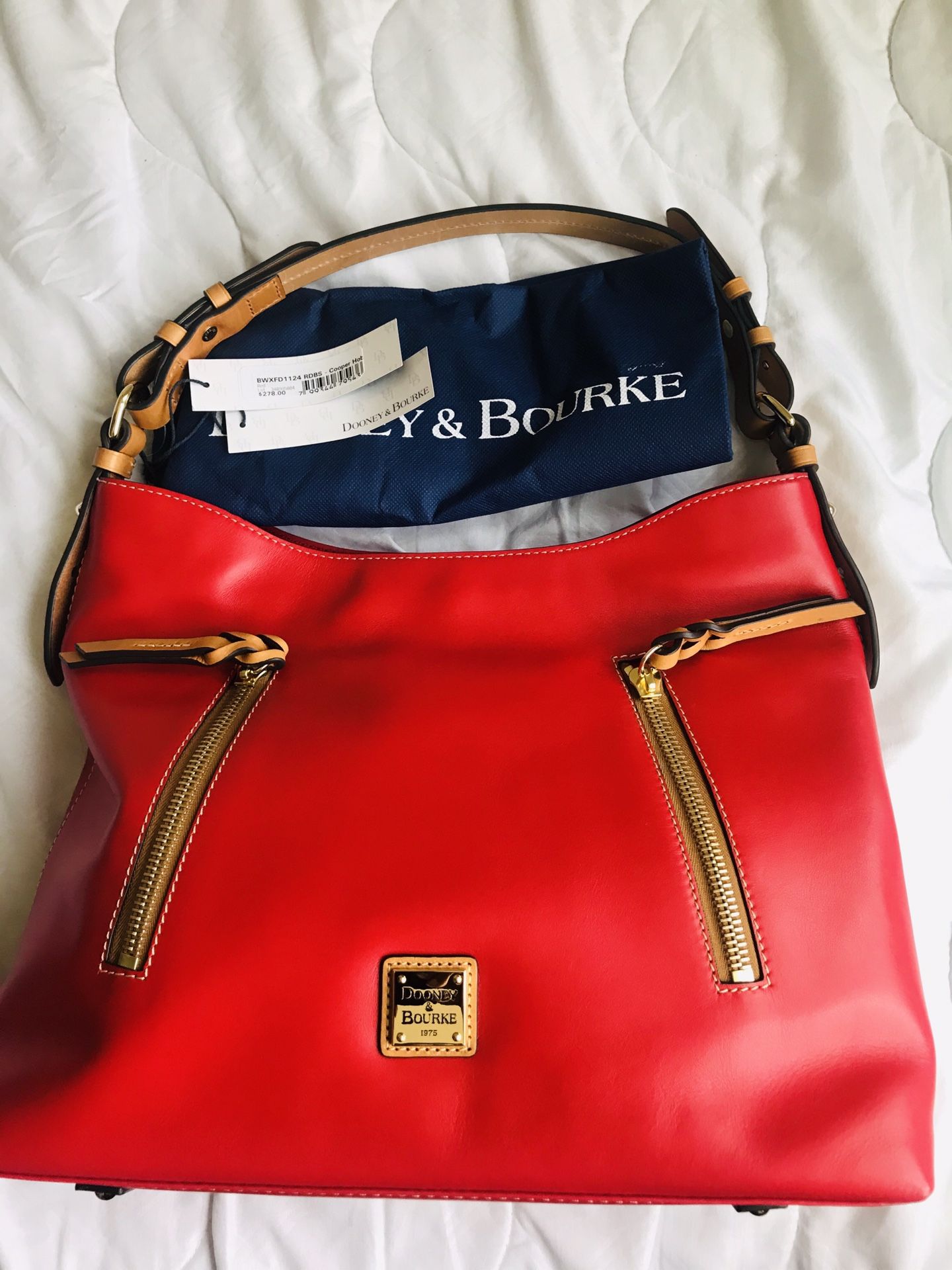 DOONEY BOURKE LEATHER COOPER HOBO BAG