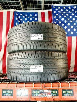 Set of 2 Used Tires 255/40ZR20 MICHELIN PILOT SPORT ALL SEASON 255/40R20 
