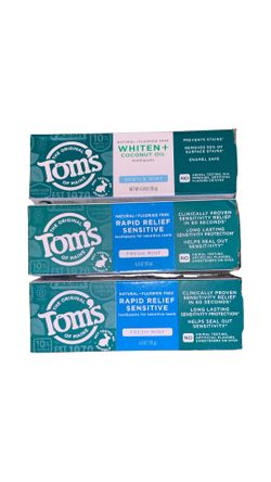 Tom’s Of Maine (3) Toothpastes Sensitive & Whiten