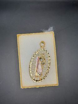 14K Gold plated San Judas Pendant