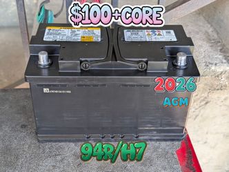 AGM Car Battery Group Size 94r/H7