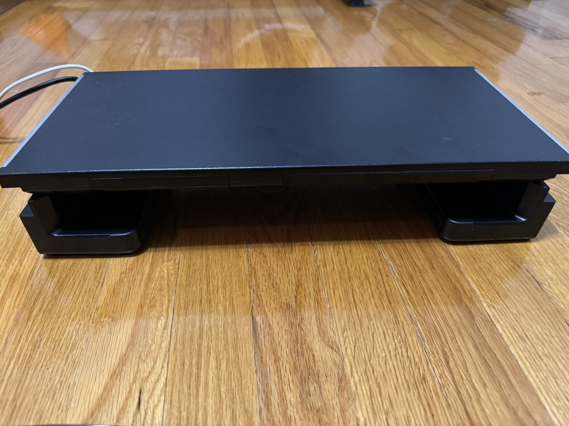 Monitor stand with USB and USB C charging ports
