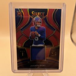 2025 Jaxson Dart Select Red Prizm Jersey Rookie Card🔥