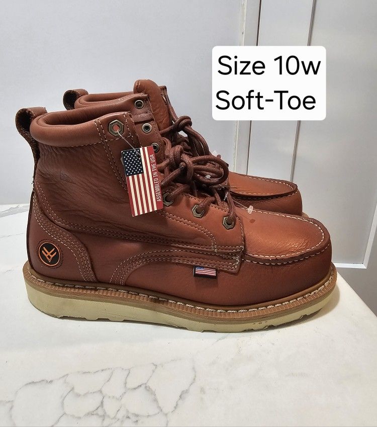 Hawx Soft Toe Work Boots Size 10