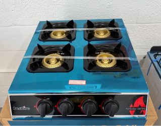 Estufas de mesa de 4 hornillas de gas propano trae chispero y regulador incluido