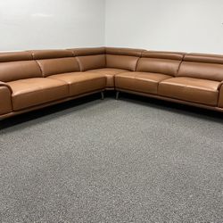 New Leather Sectional Couch + Free Delivery And Installation