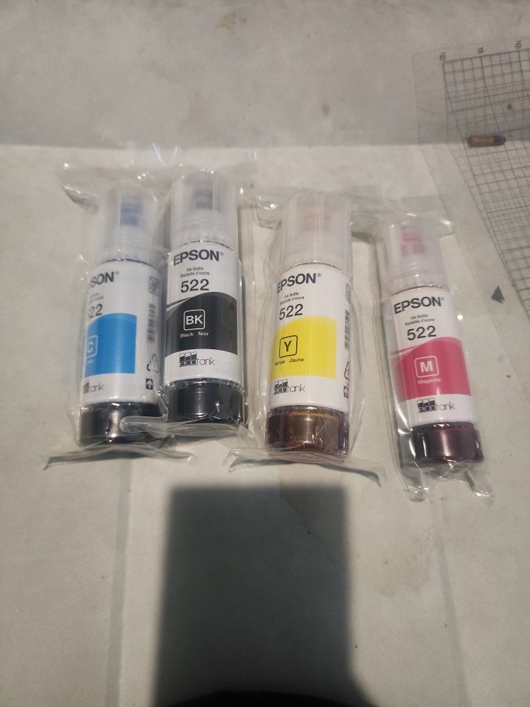 Epson Ecotank Ink 522 Brand New