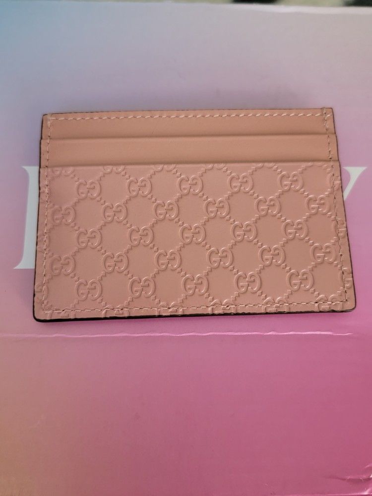 Gucci Microguccissima Card Holder Soft Pink
