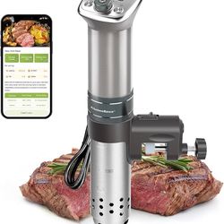 KitchenBoss Wifi Sous Vide Cooker: Ultra-quiet Sous Vide Machine Built-in Color Display Recipes Waterproof, 1100 Watts Sous-vide Immersion Circulator 