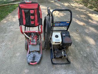 11HP Honda pressure washer and Milwaukee paint sprayer
