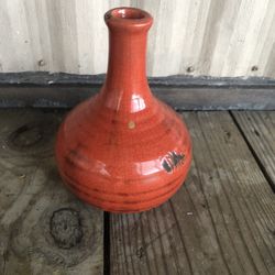 Nice Ceramic Persimmon Vase Orange