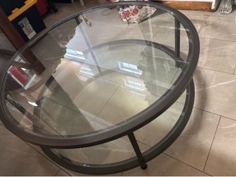 Glass coffee table