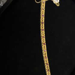 18K PINK SAPPHIRE BRACELET