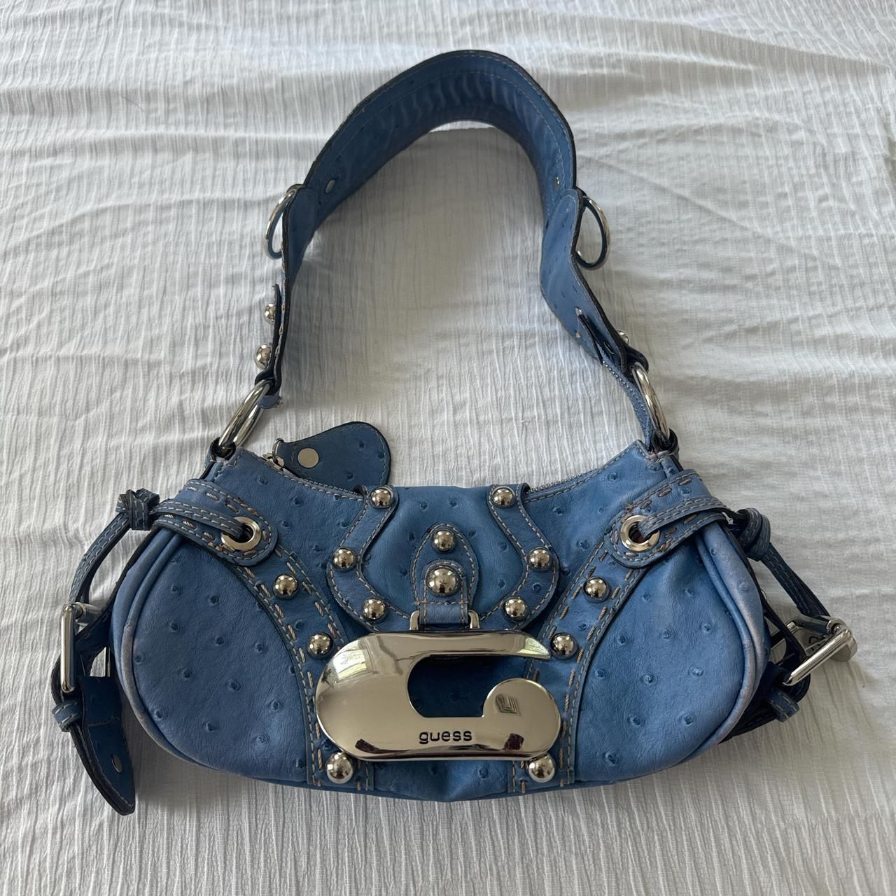 Vintage Blue Guess Croc Style Bag with