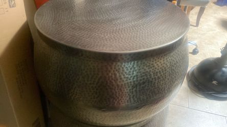 Cost Plus hammered table with lid