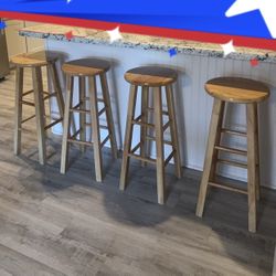 Wooden chairs (4) 