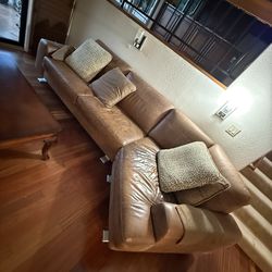 Leather couch Viking, honey