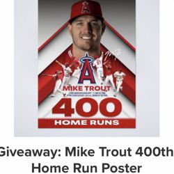 Mike Trout 400th Home run Posters