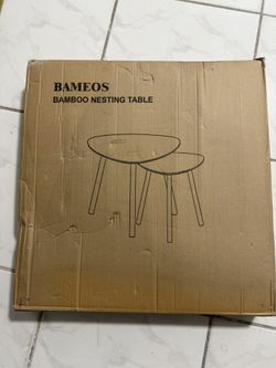 Unopened bamboo Nesting Table