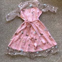 Dress With Flower Overlay