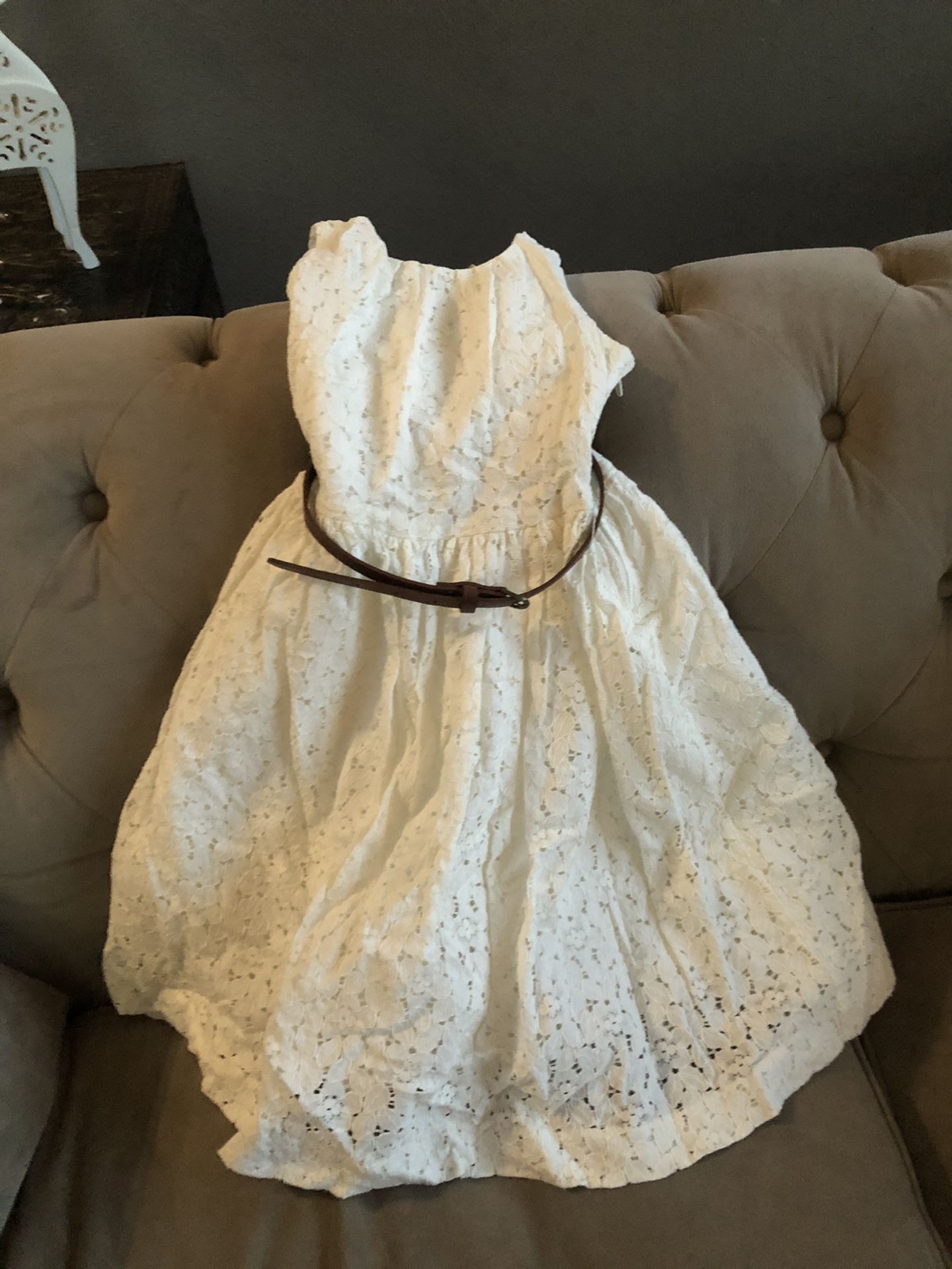 Osh Kosh Sz 8 Belted Tank Dress