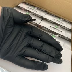 Black Nitrile Examination Gloves 