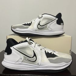 Nike Men's Size 13 Kyrie Low 5 TB White Black Basketball Shoes DO9617-100