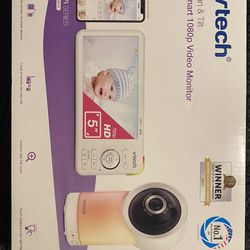 Brand new VTech - 1080p Smart WiFi Remote Access 360 Degree Pan & Tilt Video Baby Monitor with 5”
