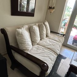 Deep Sitting Large Antique Mahogany Couch / Sofa