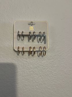 ITS Hoop Earrings Set Silver and Gold