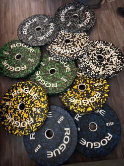 ROGUE FLECK BUMPER WEIGHTS 2x45, 2x35, 2x25, 2x15 AND 2x10 LBS