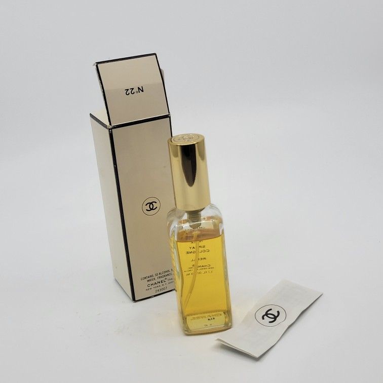 Vintage Chanel No. 22 Paris New York 1.7 FL.oz 50 ML Spray Cologne 80% 
full. Please see the photos.
Weight 5oz plus shipping materials.