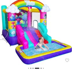 Trolls Bounce House With Water Slide And pool