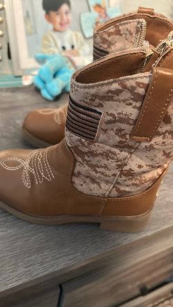Kids Cowboy Boots Camo Print