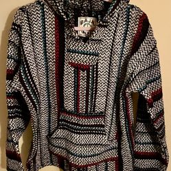 Vintage 90s Baja Joe “Drug Rug” in Merlot Baja Hoodie