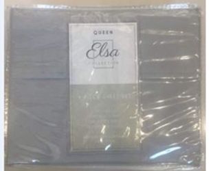 4 Piece Sheet set Gray color Microfiber/Polyester